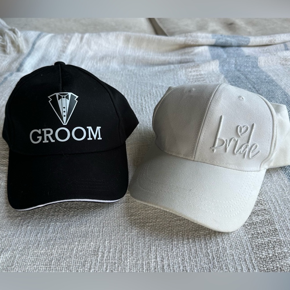 Bride and groom hats, new